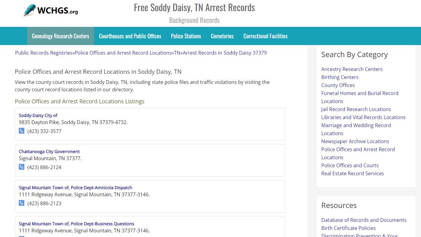 Free Soddy Daisy, TN Arrest Records - Background Records