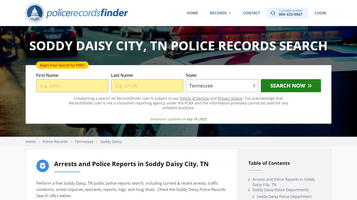 SODDY DAISY CITY, TN POLICE RECORDS SEARCH - RecordsFinder