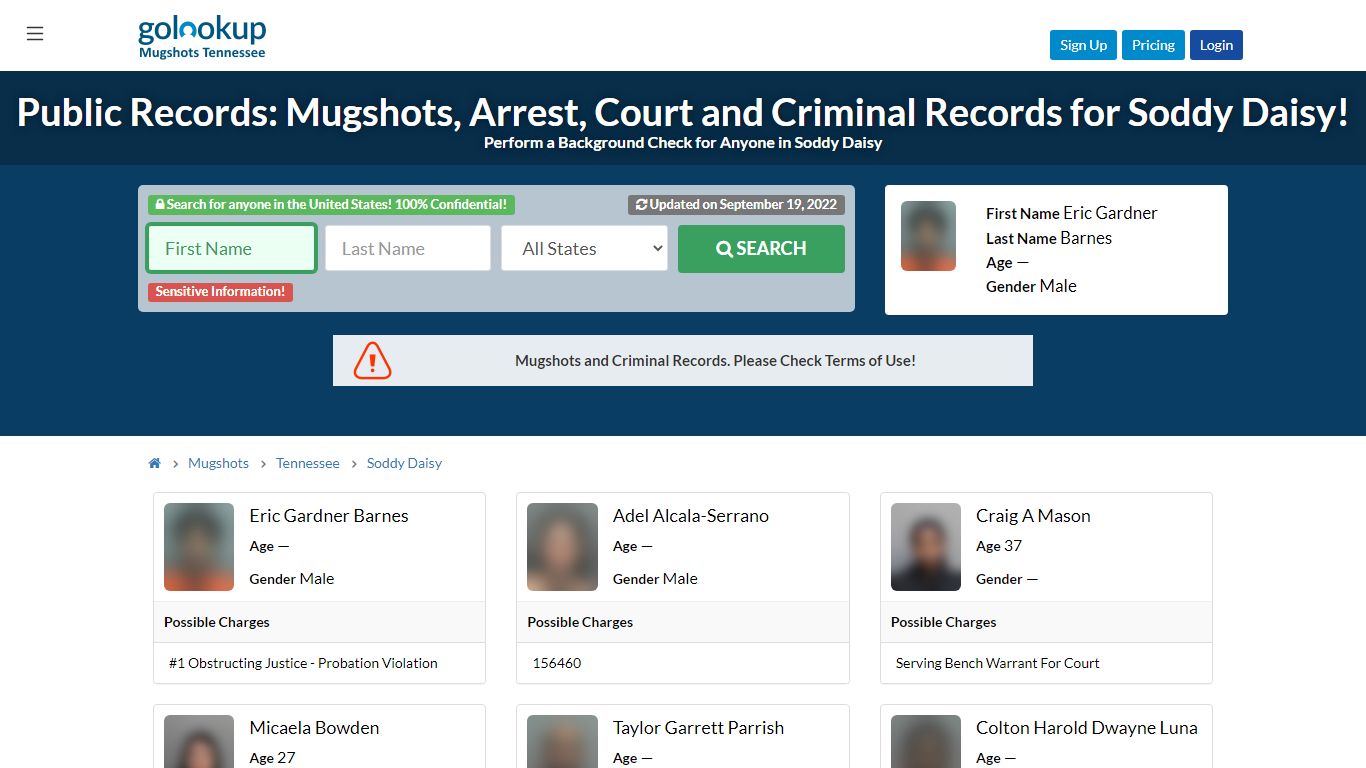 Mugshots Soddy Daisy, Arrest Records Soddy Daisy - GoLookUp